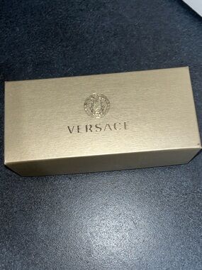 Versace Metallic Gold Logo Glasses Box